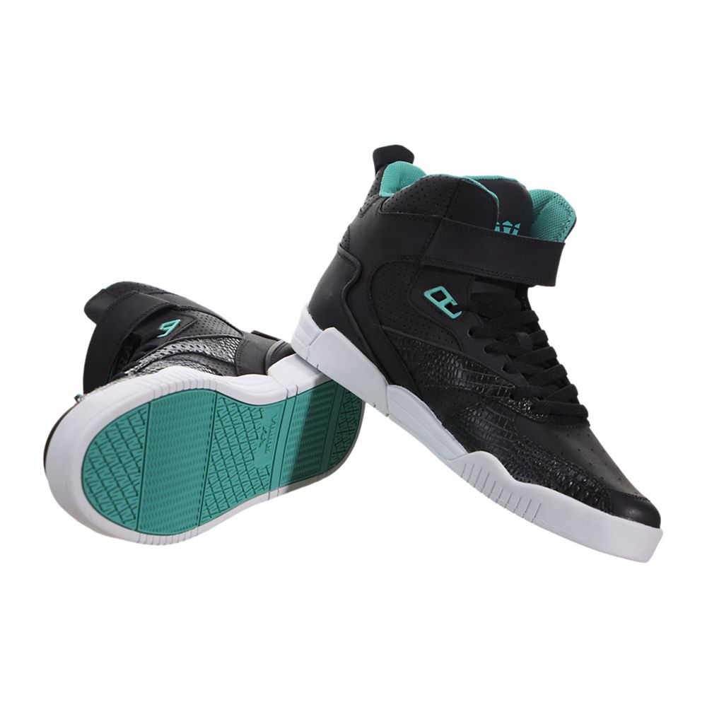 Baskets Montantes Supra Bleeker Noir Turquoise Black/Atlantis-Off White Homme | MOI-00410494